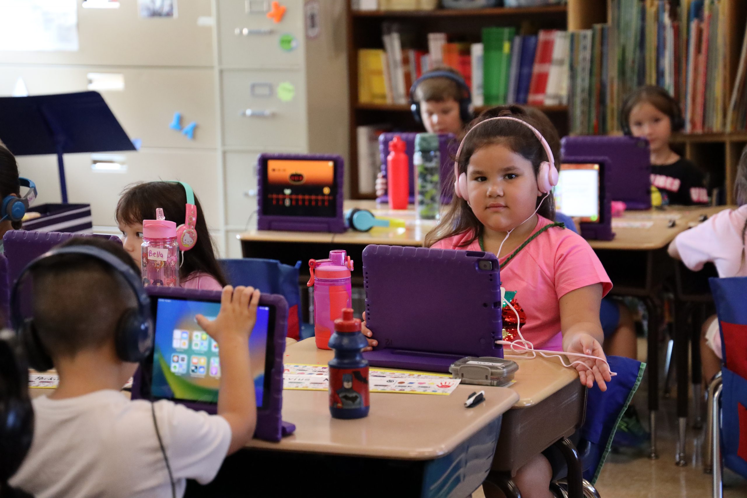 Image of students using tablets 