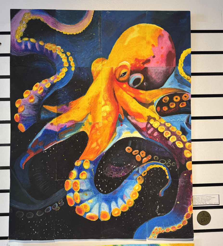Artwork painting of an octopus