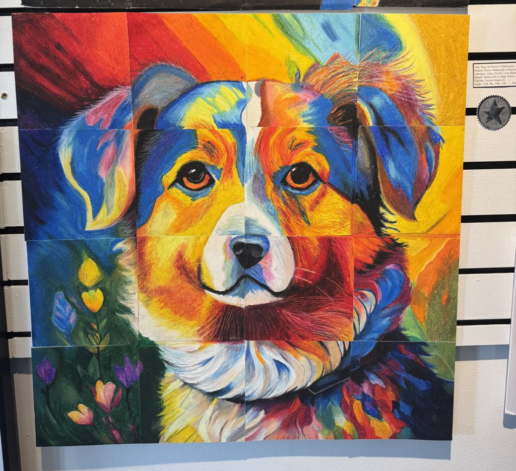 Artwork painting of a dog