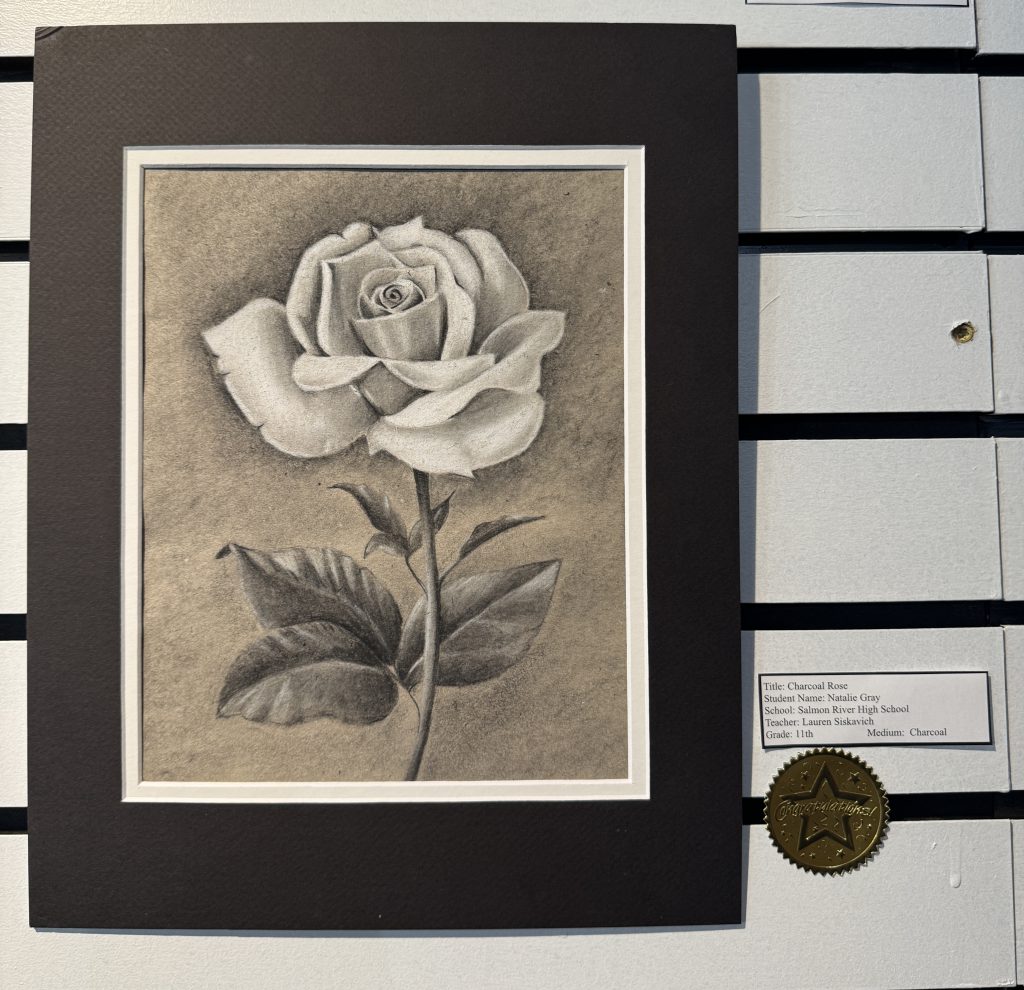 Artwork drawing of a rose