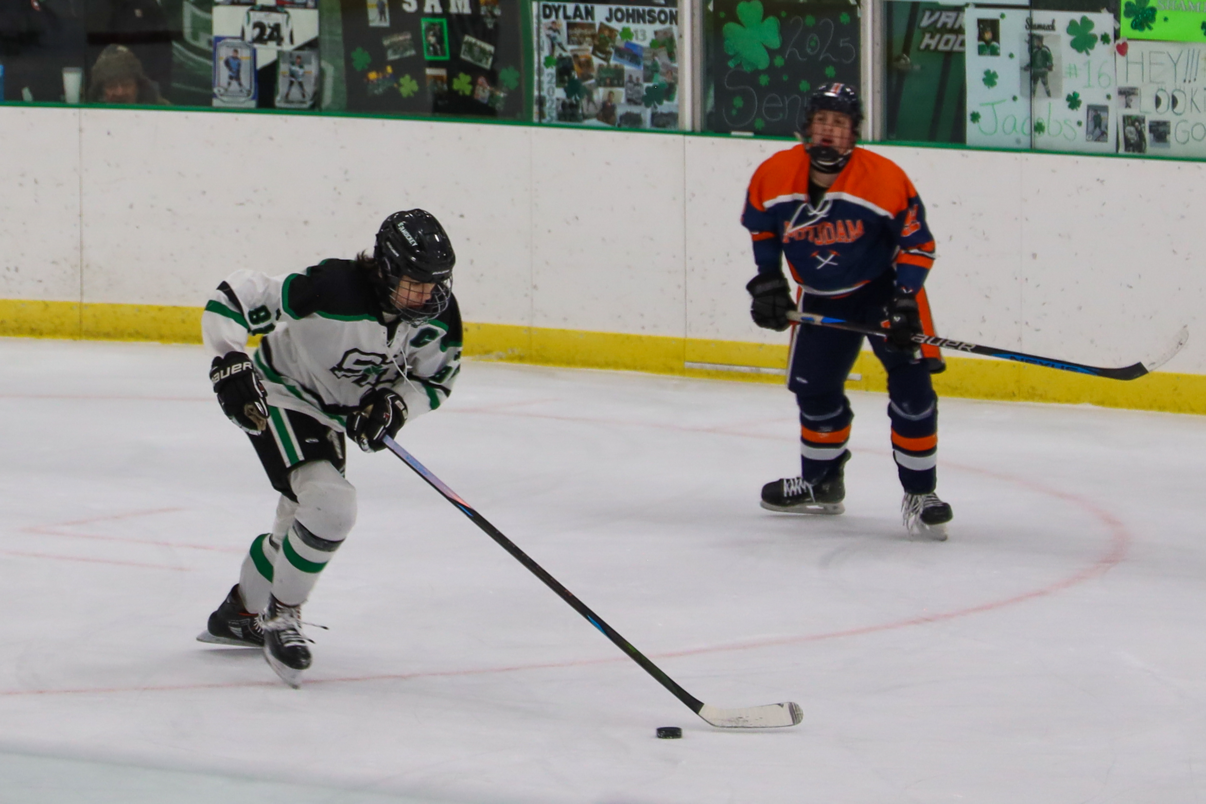 Hockey players on the ice